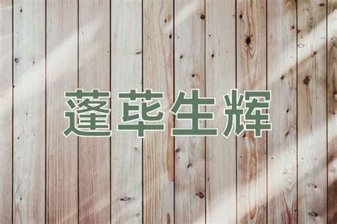 蓬蓽生輝 意思|蓬荜生辉